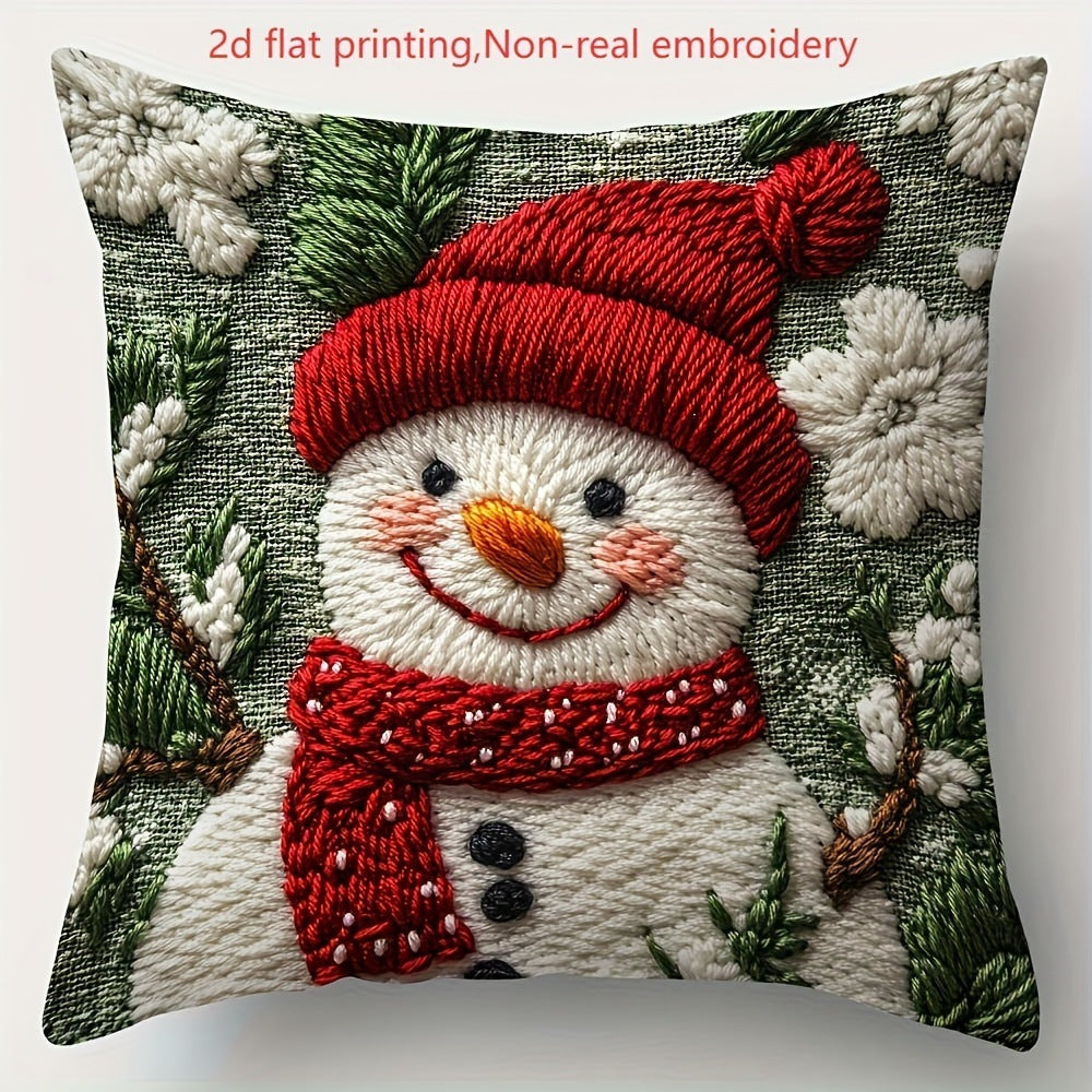 Christmas Festival Elk Rabbit Decorative Sofa Atmosphere Linen Cushion Cover