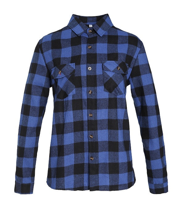 A Long-sleeved Pocket Checked Shirt With A Lapel For Young Men In Autumn And